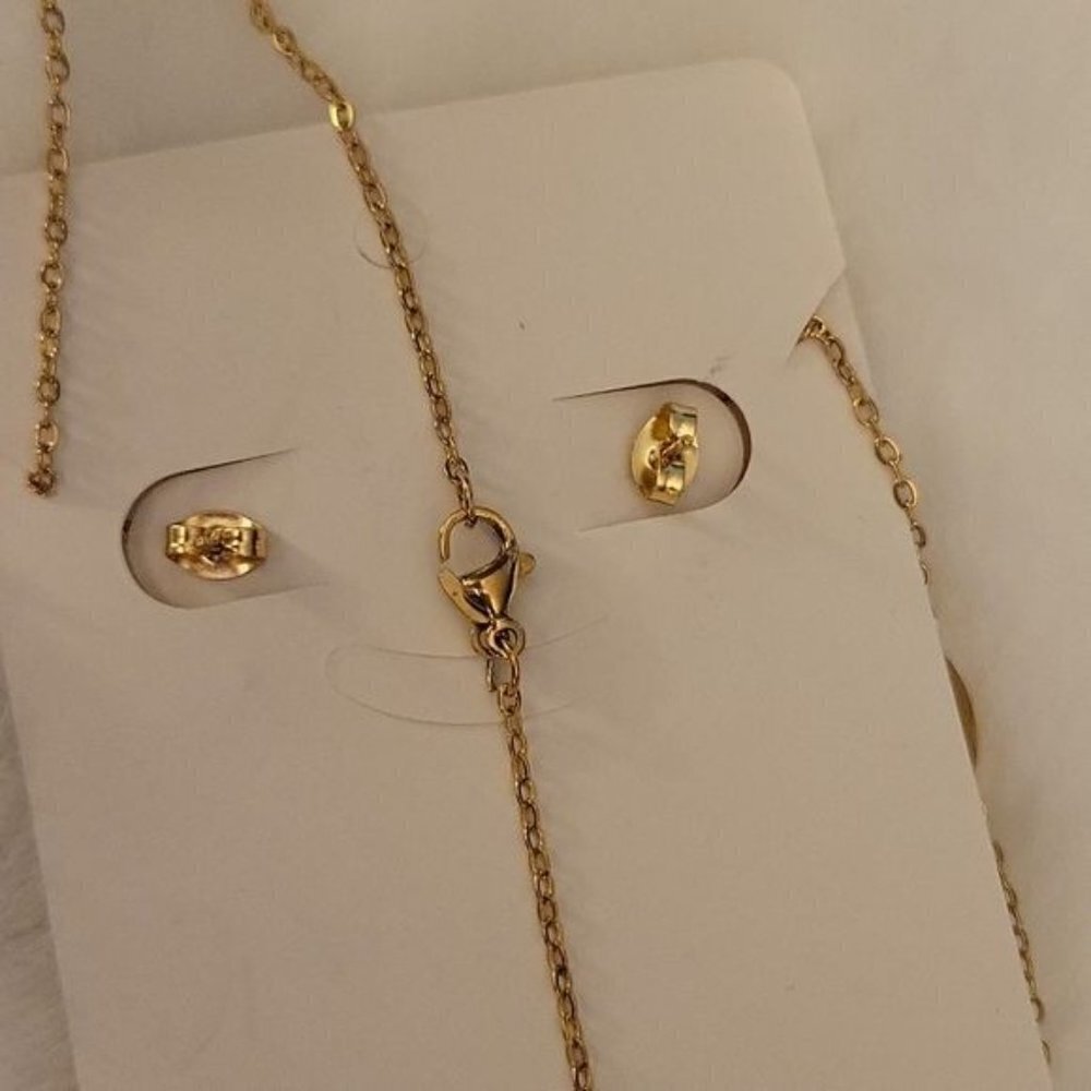 Moon & Dragon-fly Stainless Steel 3 Pc Jewelry Set - Picture 3 of 3